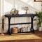 Narrow Vintage Console Table Open Shelf for Living Room and Entryway